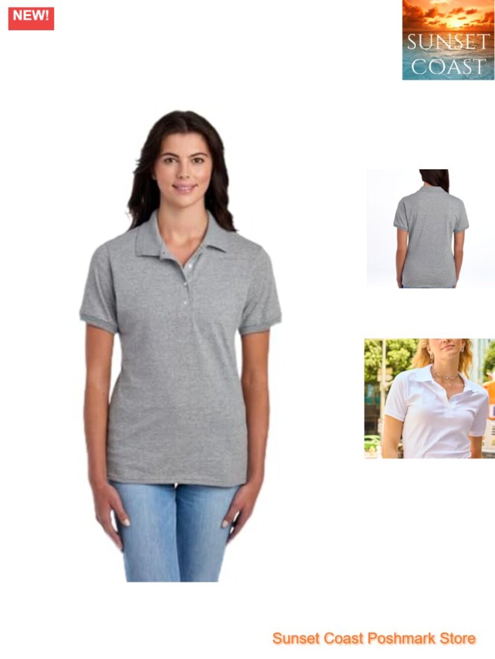 Women's Dri Power Cotton Blend Short Sleeve Polo Shirt Moisture Wicking